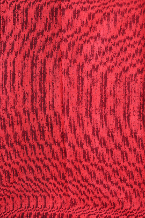 Printed Silk Saree In Red With Allover Design