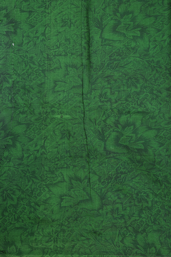 Printed Silk Saree In Red With Floral Design