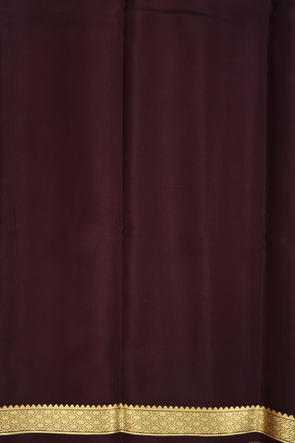 Printed Silk Saree In Red With Paisley Design