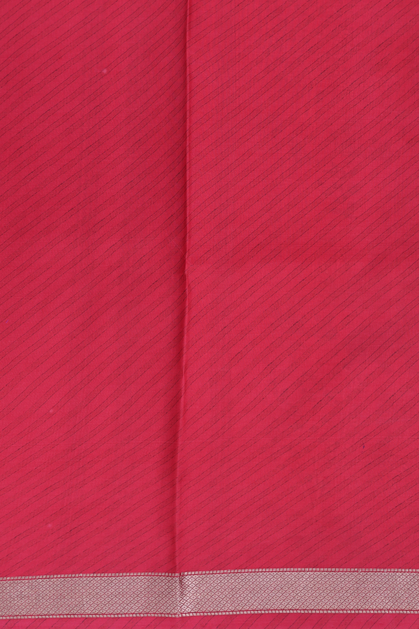 Printed Silk Saree In Red With Vanasingaram Design