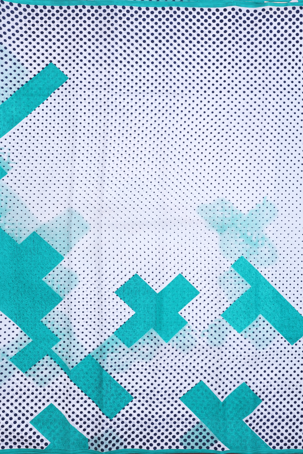 Printed Silk Saree In White With Allover Design