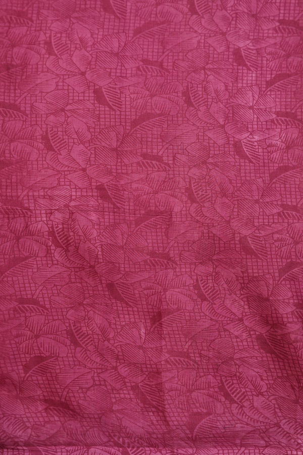 Printed Silk Saree In White With Floral Design