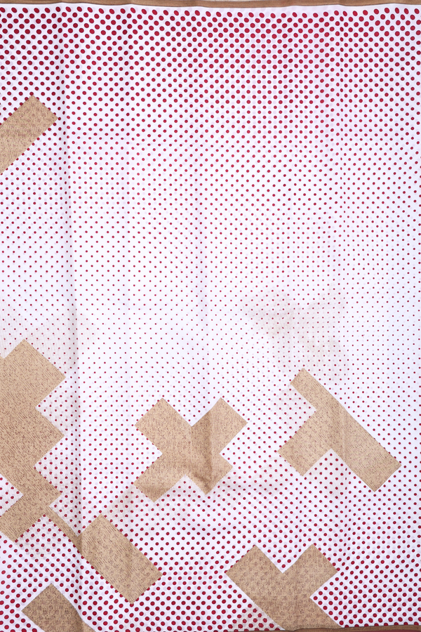 Printed Silk Saree In White With Printed Design