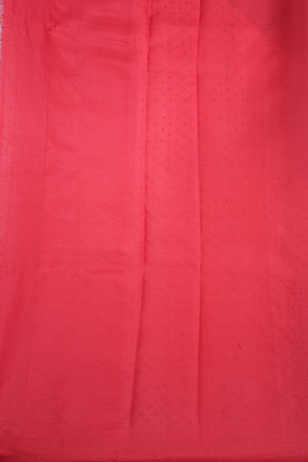 Printed Silk Saree In White With Printed Design