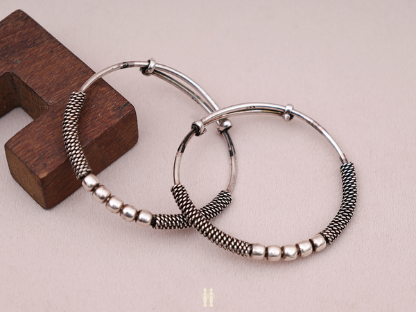 Pure Silver Adjustable Bangles For Kids