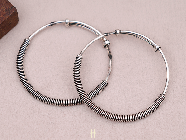 Pure Silver Adjustable Bangles For Kids