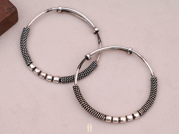 Pure Silver Adjustable Bangles For Kids