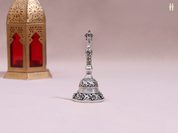 Pure Silver Bell For Pooja Set