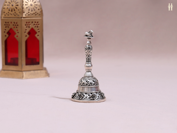 Pure Silver Bell For Pooja Set