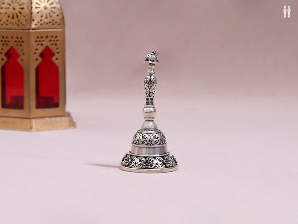 Pure Silver Bell For Pooja Set