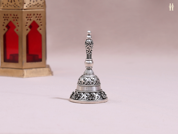 Pure Silver Bell For Pooja Set