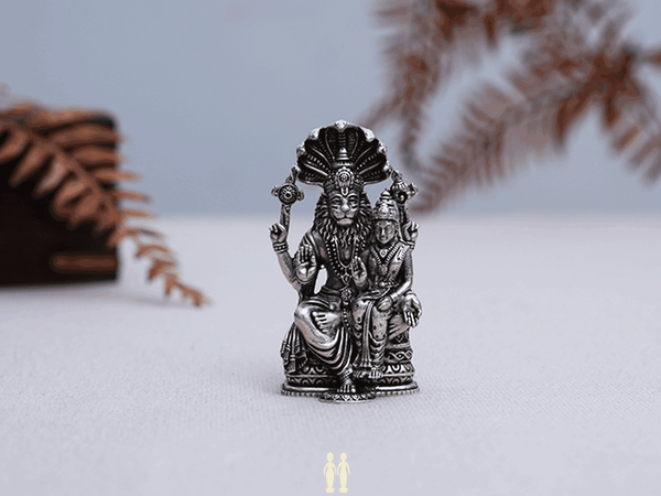 Lakshmi Narasimhar Pure Silver Idol