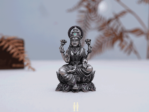 Lord Lakshmi Devi Pure Silver Idol