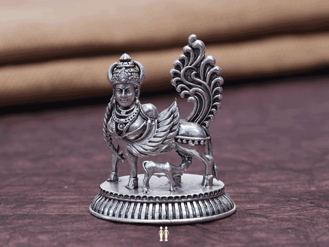 Pure Silver Kamadhenu Cow Idol