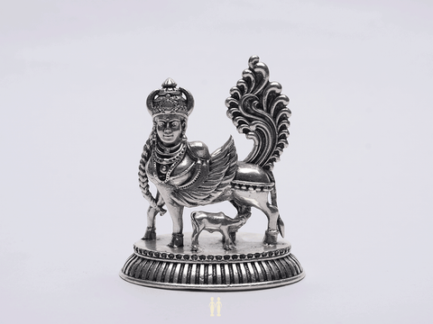 Pure Silver Kamadhenu Cow Idol