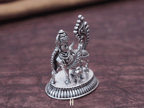 Pure Silver Kamadhenu Cow Idol