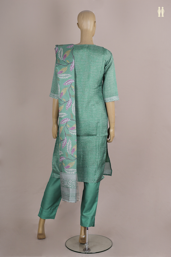 Printed Design Sage Green Tissue Salwar Set
