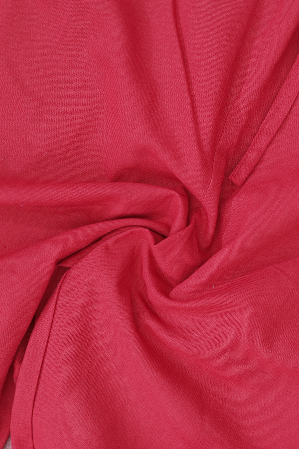 Plain Red Cotton Adjustable Bottom