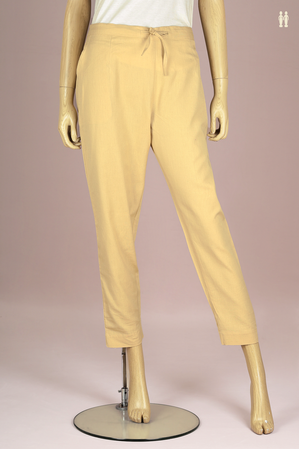 Plain Peanut Brown Cotton Adjustable Bottom