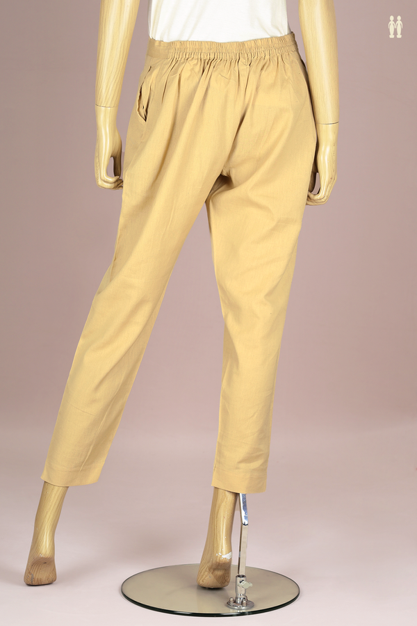 Plain Peanut Brown Cotton Adjustable Bottom