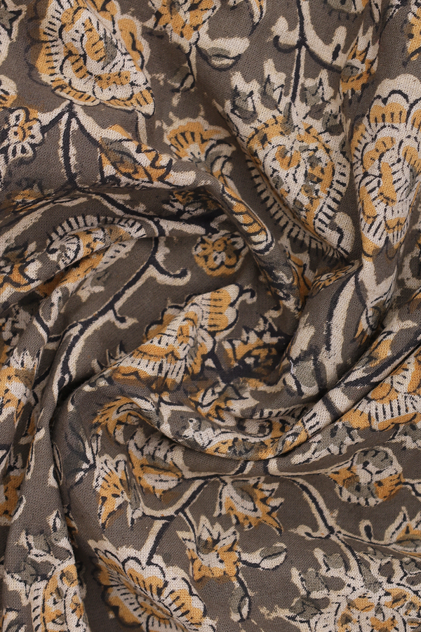 Regular Collar Printed Design Green Kalamkari Cotton Shirt