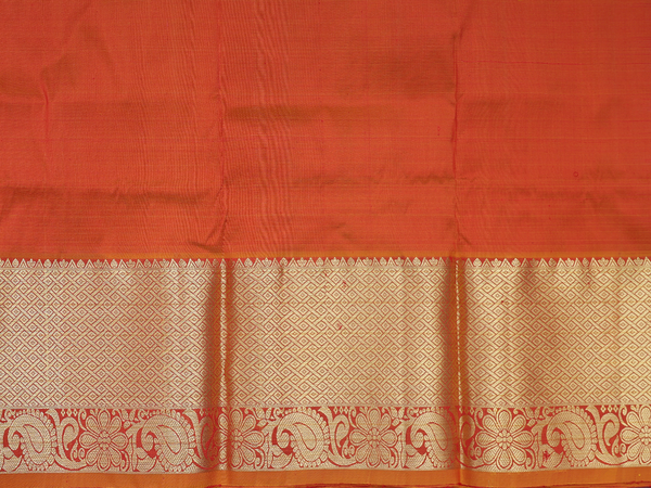 Rain Drop Buttas Red Kanchipuram Pavadai Sattai Material