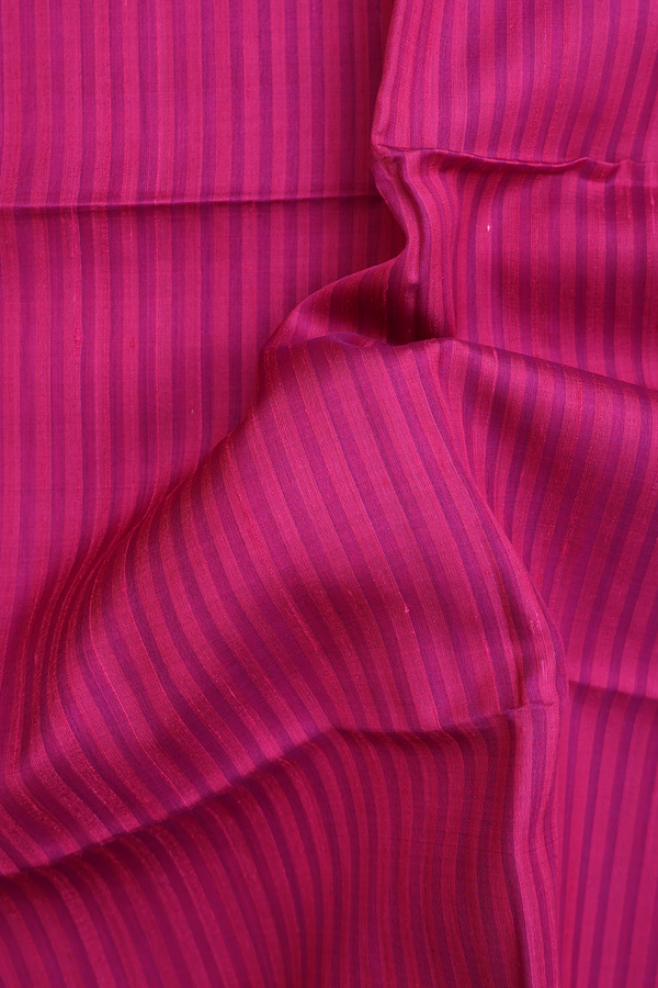 Raw Silk Saree In Berry Purple With Stripes Design