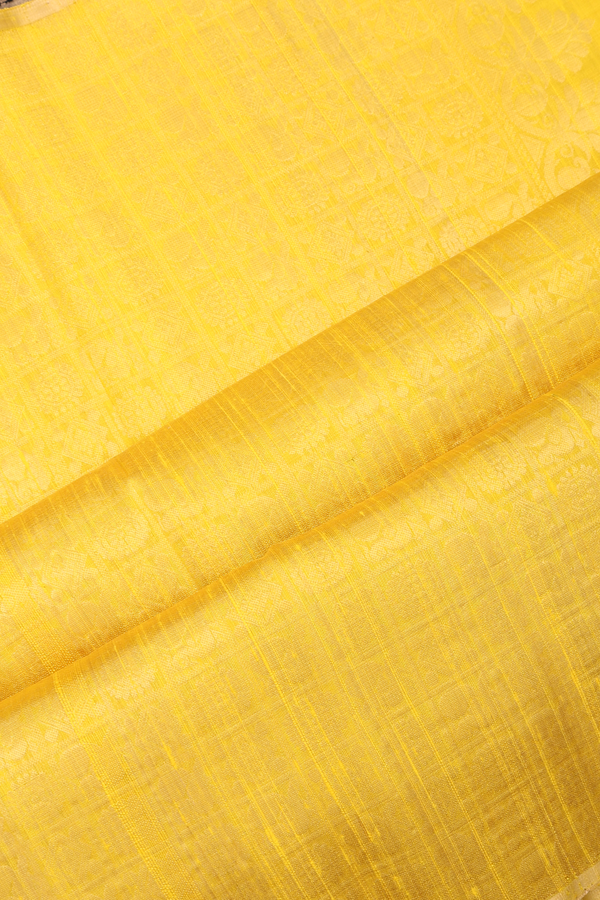 Raw Silk Saree In Black With Contrast Pallu