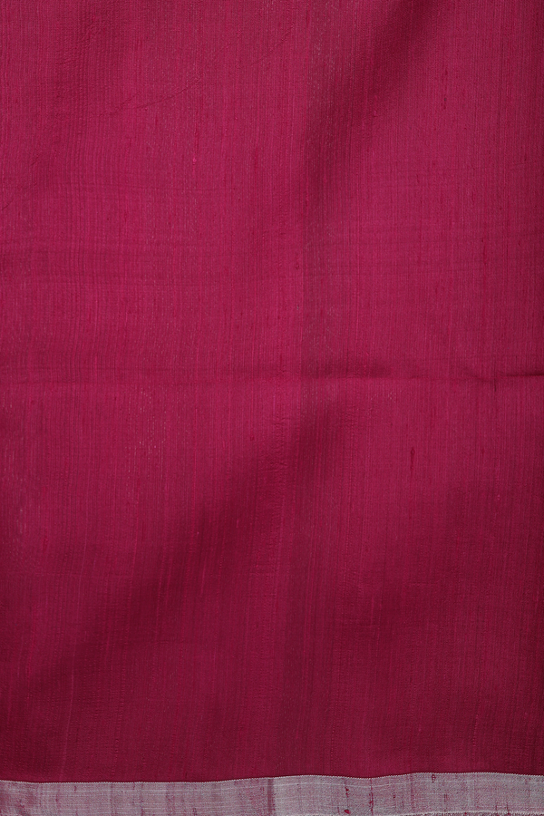 Raw Silk Saree In Black With Zari Buttas