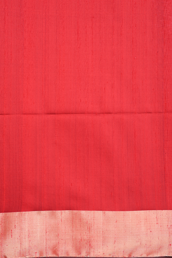 Raw Silk Saree In Black With Zari Buttas