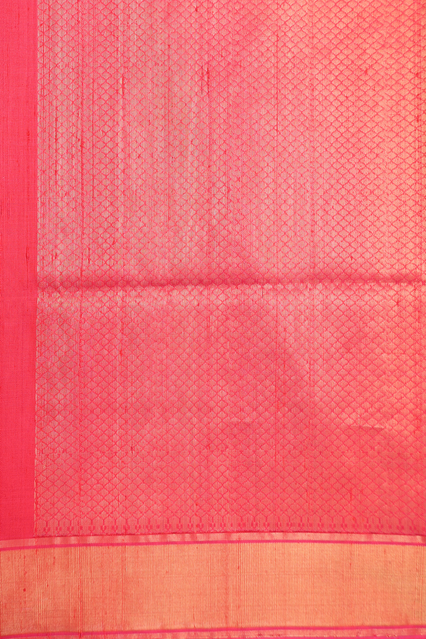 Raw Silk Saree In Bottle Green With Zari Border