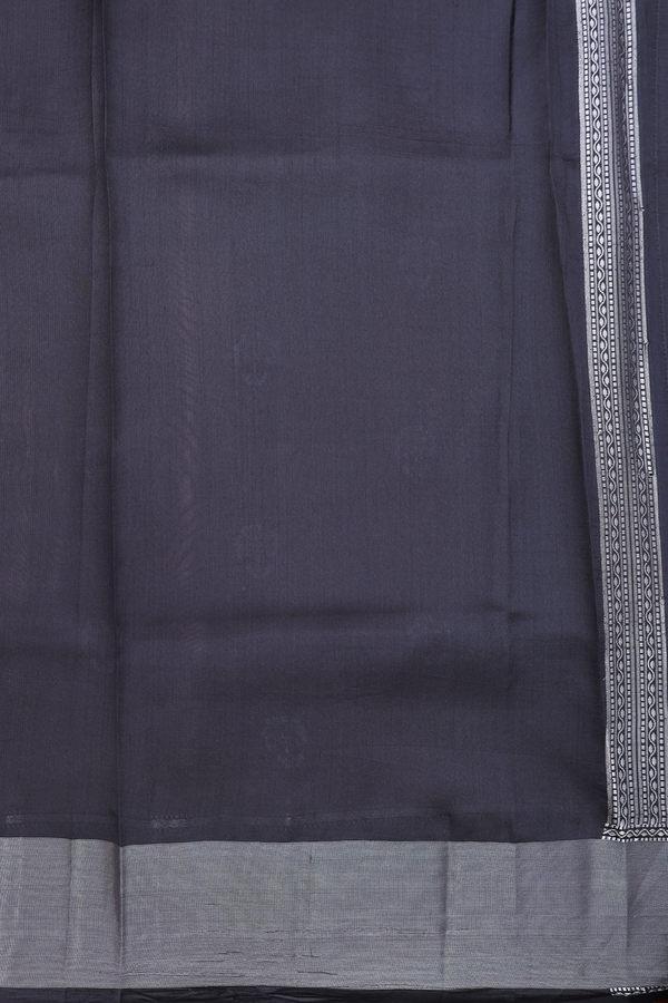Raw Silk Saree In Brown With Floral Buttas