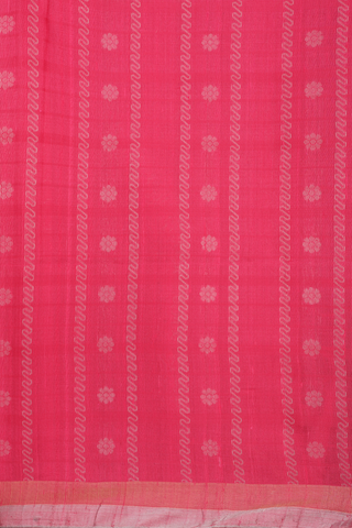 Raw Silk Saree In Cream Color With Self Checks Design