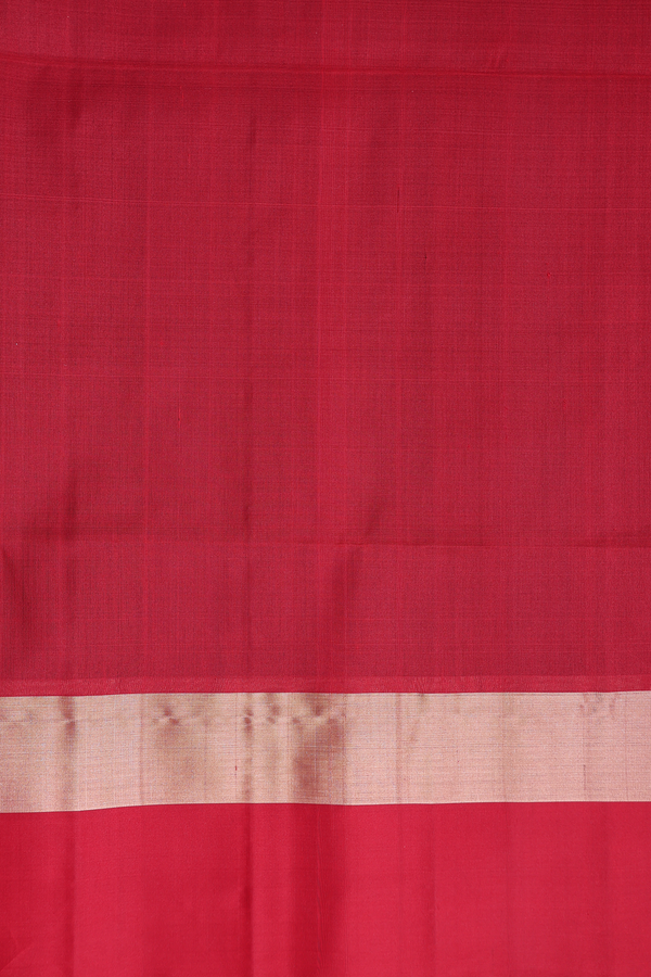 Raw Silk Saree In Dark Navy Blue With Ganga Jamuna Border