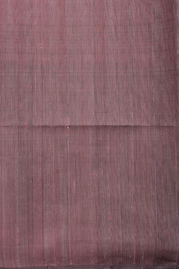 Raw Silk Saree In Dark Oak Brown With Zari Buttas