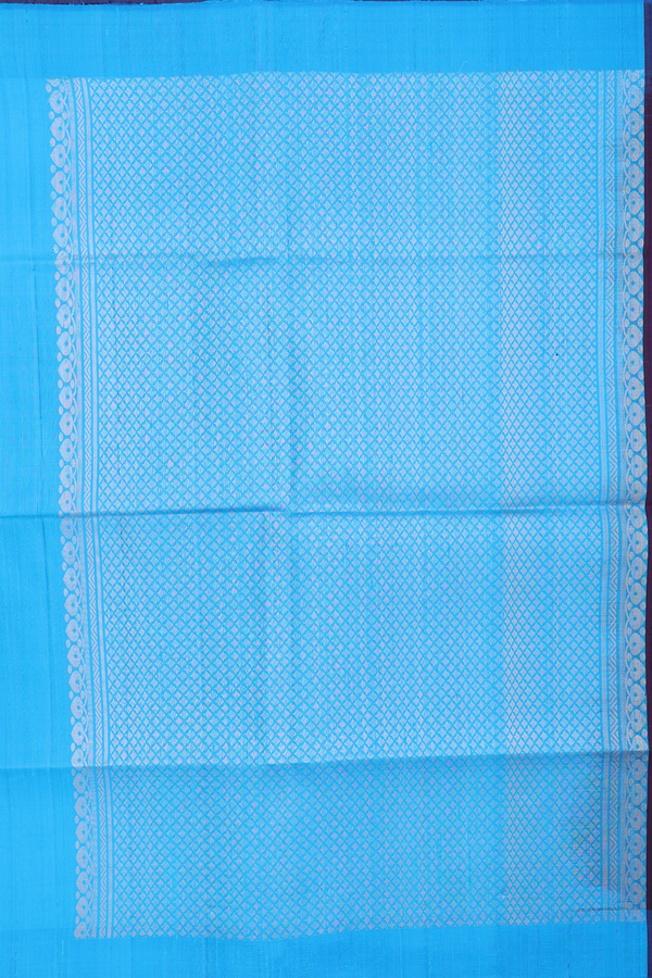 Raw Silk Saree In Dark Purple With Zari Buttas