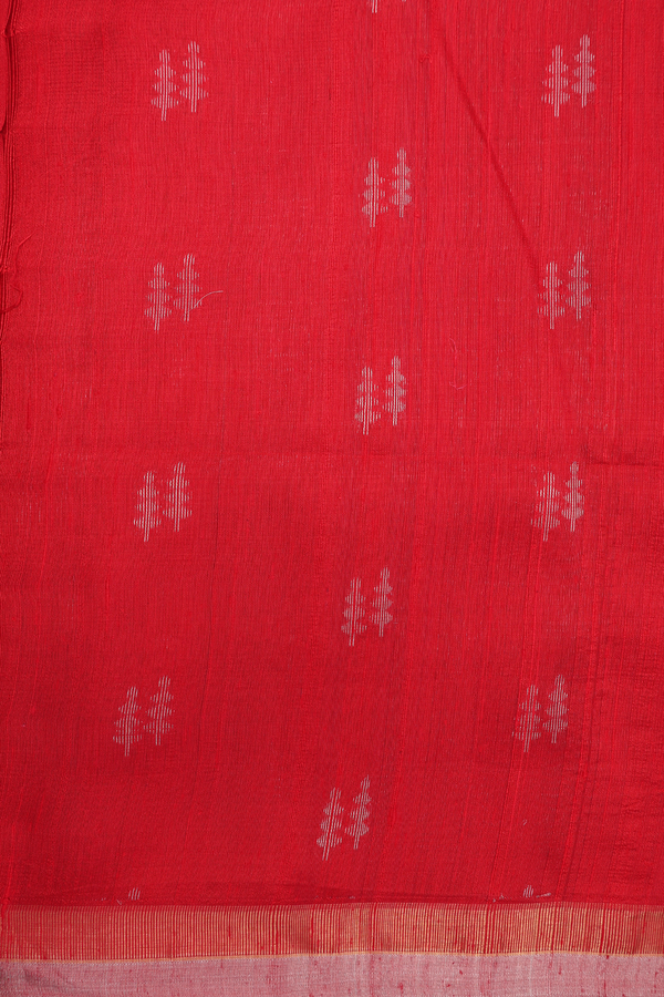 Raw Silk Saree In Deep Purple With Chevron Zari Border