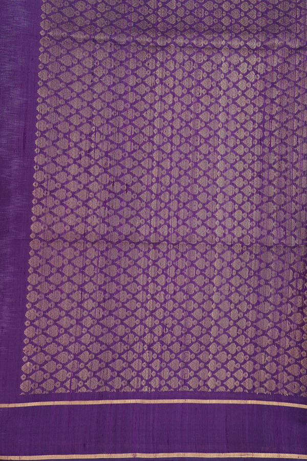 Raw Silk Saree In Deep Purple With Iruthalai Pakshi Pallu