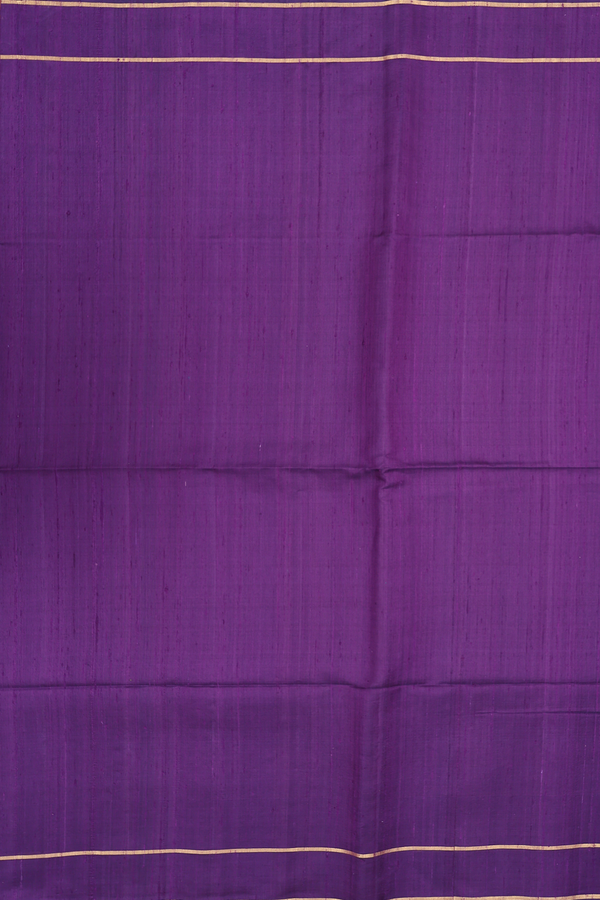 Raw Silk Saree In Deep Purple With Iruthalai Pakshi Pallu