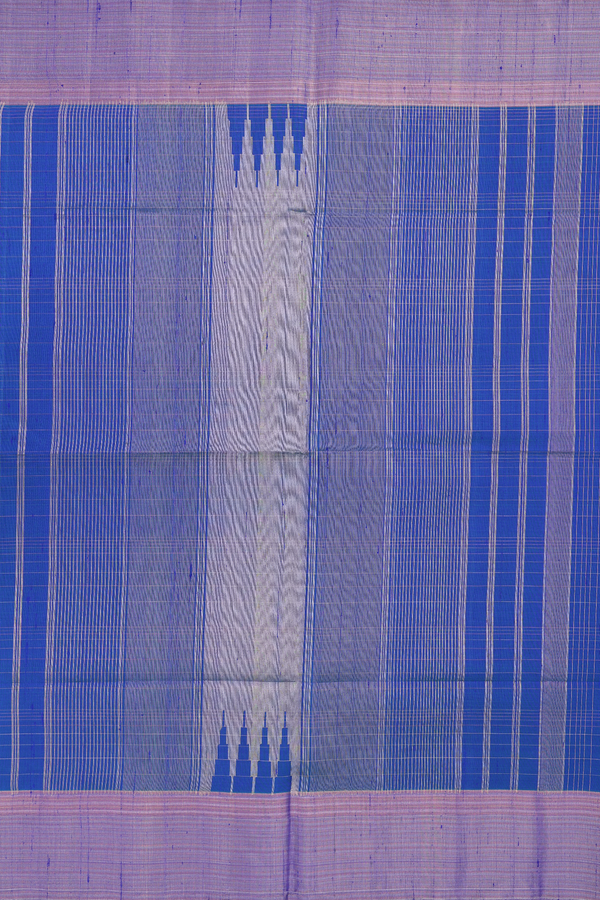 Raw Silk Saree In Dual Tone With Checks Design