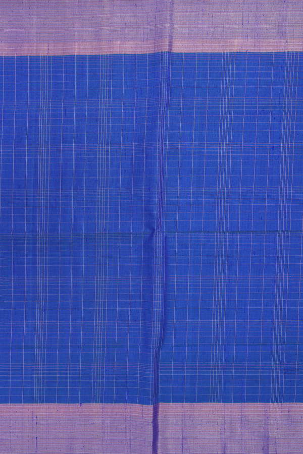 Raw Silk Saree In Dual Tone With Checks Design