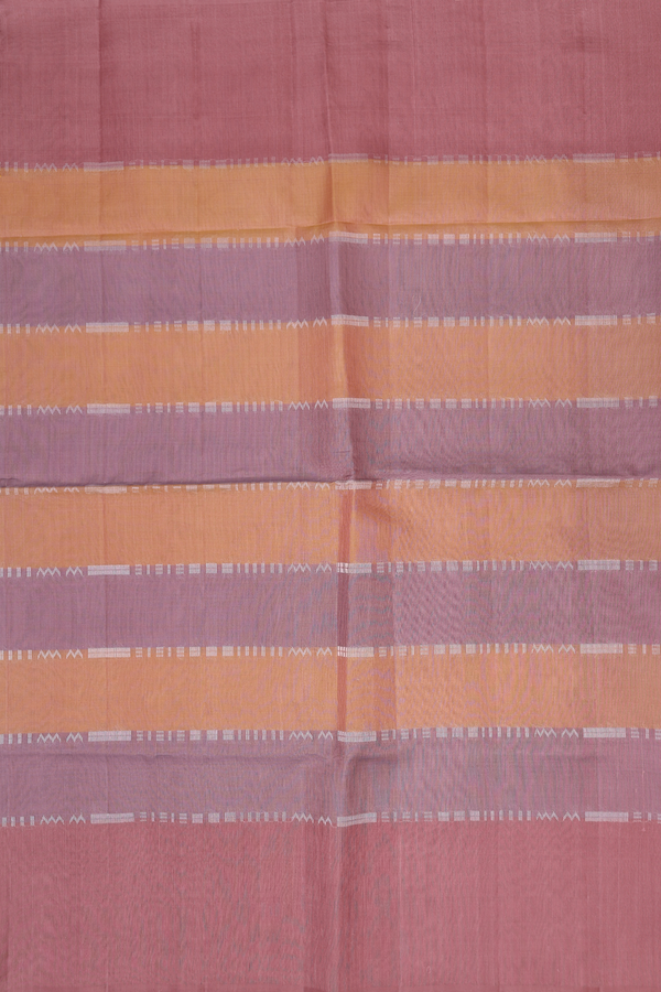 Raw Silk Saree In Dual Tone With Stripes Design