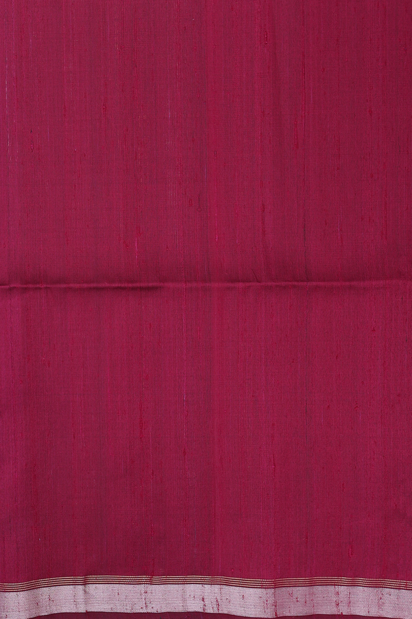 Raw Silk Saree In Emerald Green With Stripes Design