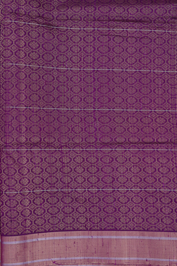 Raw Silk Saree In Grape Purple With Parrot Design