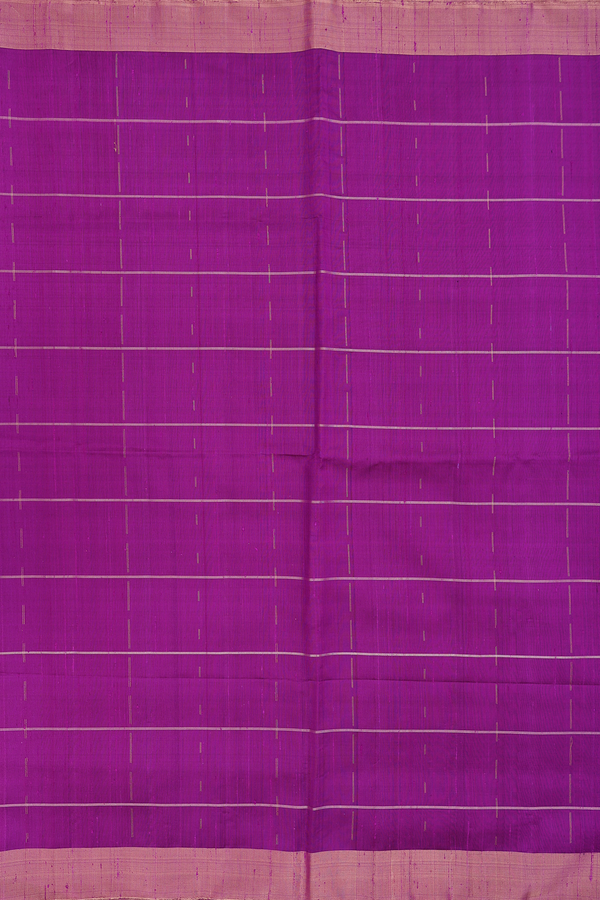 Raw Silk Saree In Grape Purple With Stripes Design