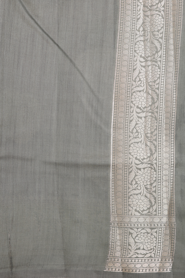 Raw Silk Saree In Grape Purple With Zari Motifs