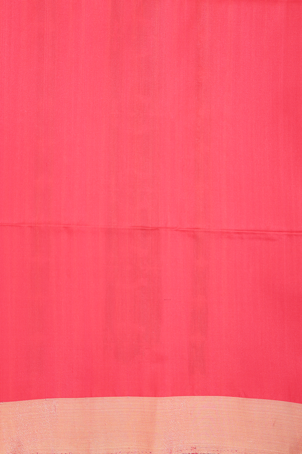 Raw Silk Saree In Leaf Green With Zari Border