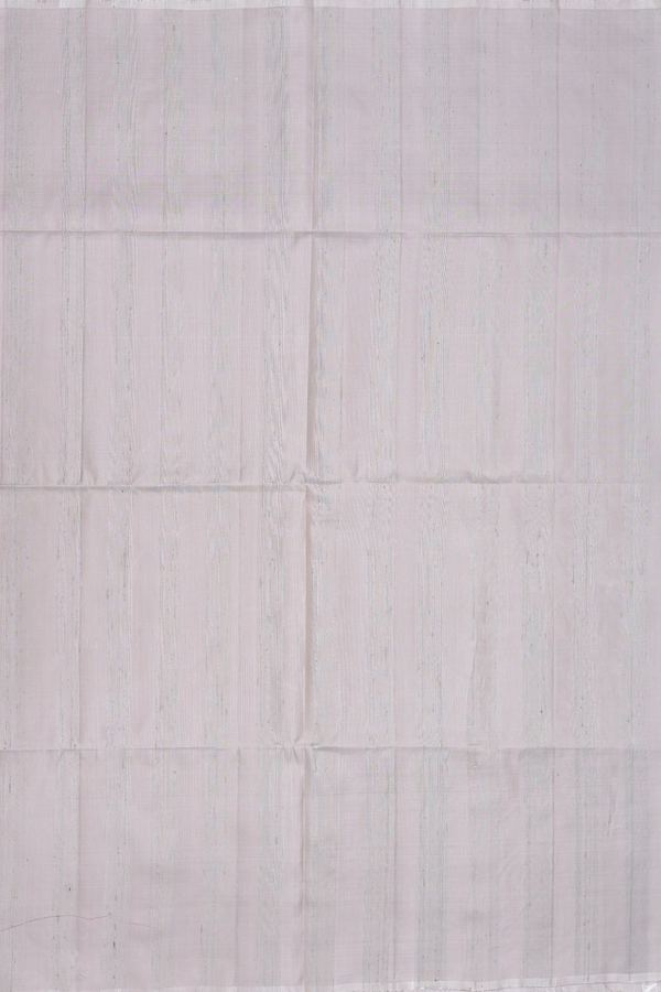 Raw Silk Saree In Grey With Plain