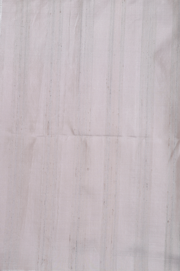 Raw Silk Saree In Grey With Plain