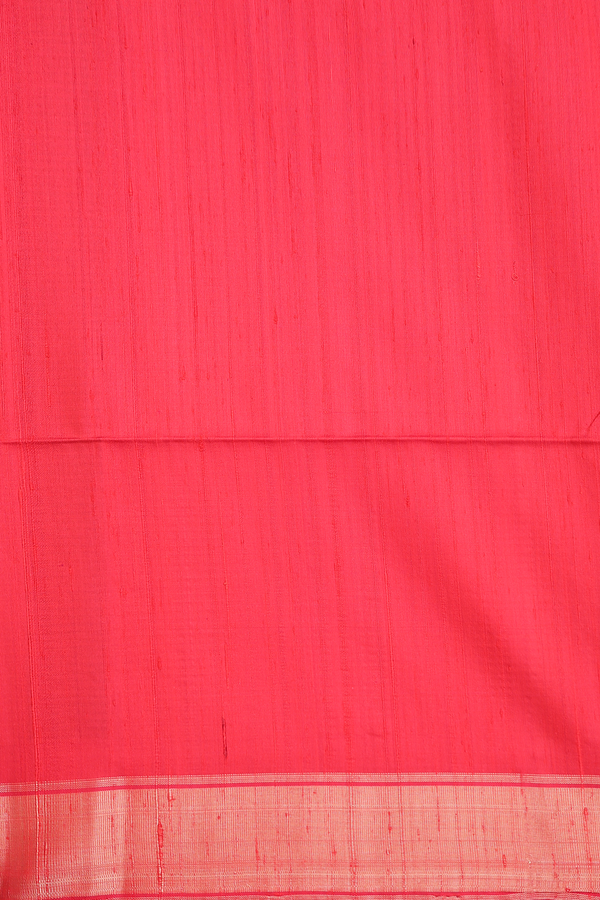 Raw Silk Saree In Grey With Zari Buttas